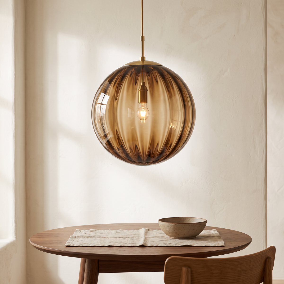 Coloured Glass Ball Pendant Light