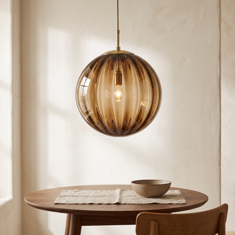 Coloured Glass Ball Pendant Light