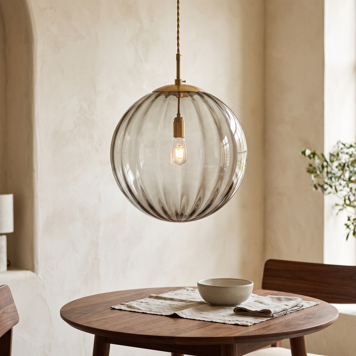 Coloured Glass Ball Pendant Light