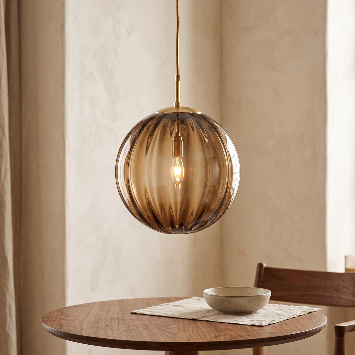 Coloured Glass Ball Pendant Light
