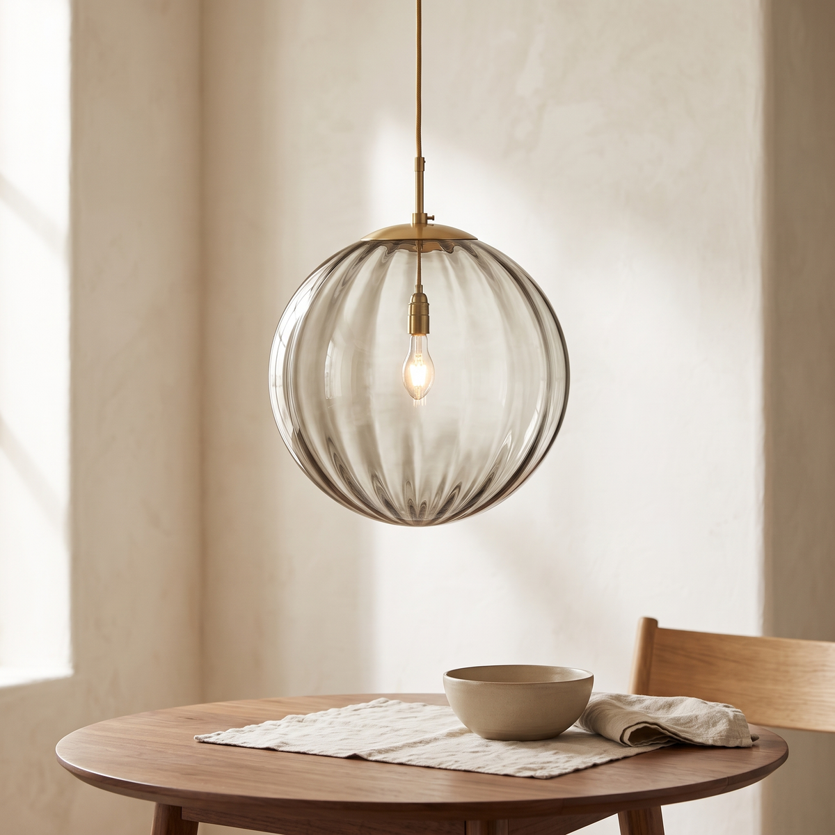 Coloured Glass Ball Pendant Light