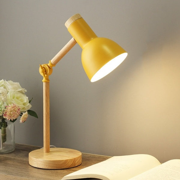 Wood & Metal LED Desk Lamp