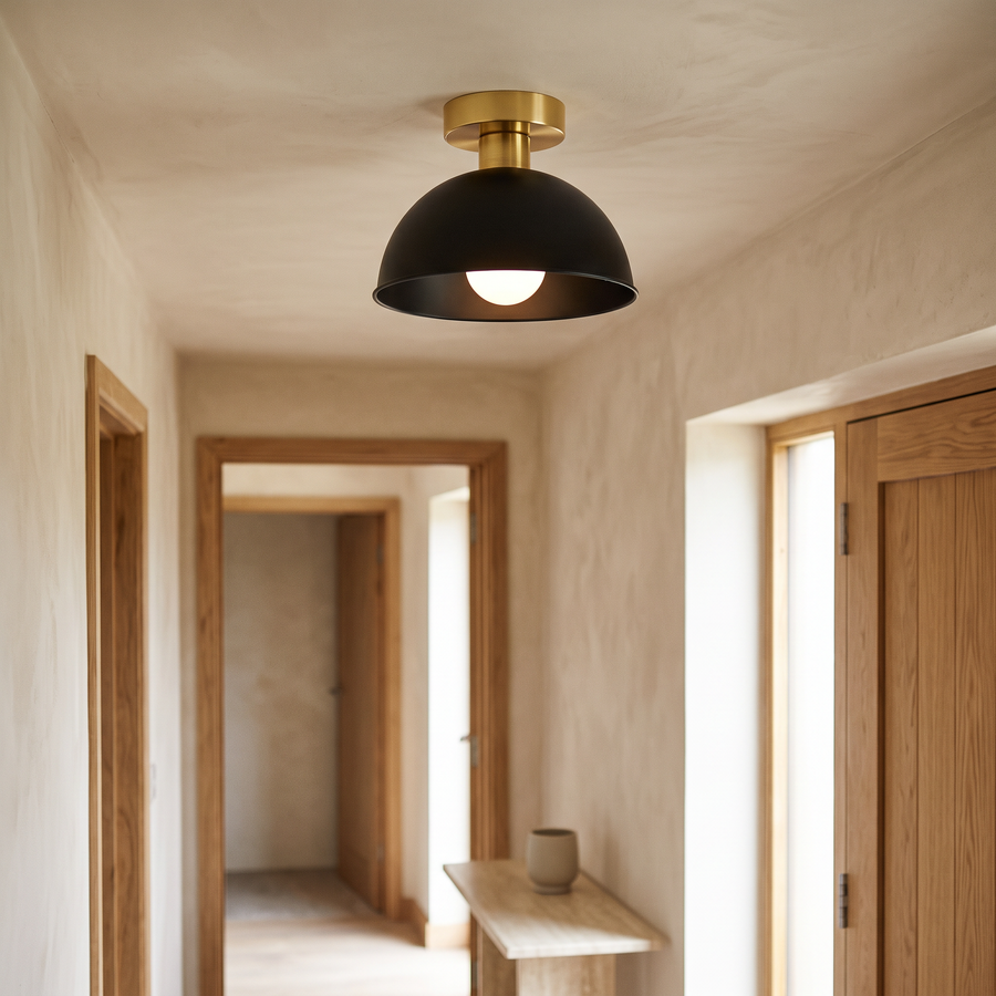 Klara Matte Metal Semi Flush Ceiling Light
