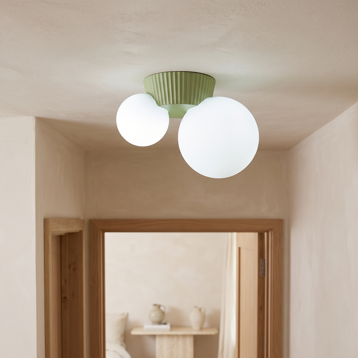 Luméa Frosted Glass Double Globe Ceiling Light