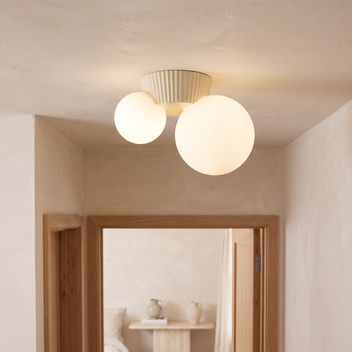 Luméa Frosted Glass Double Globe Ceiling Light