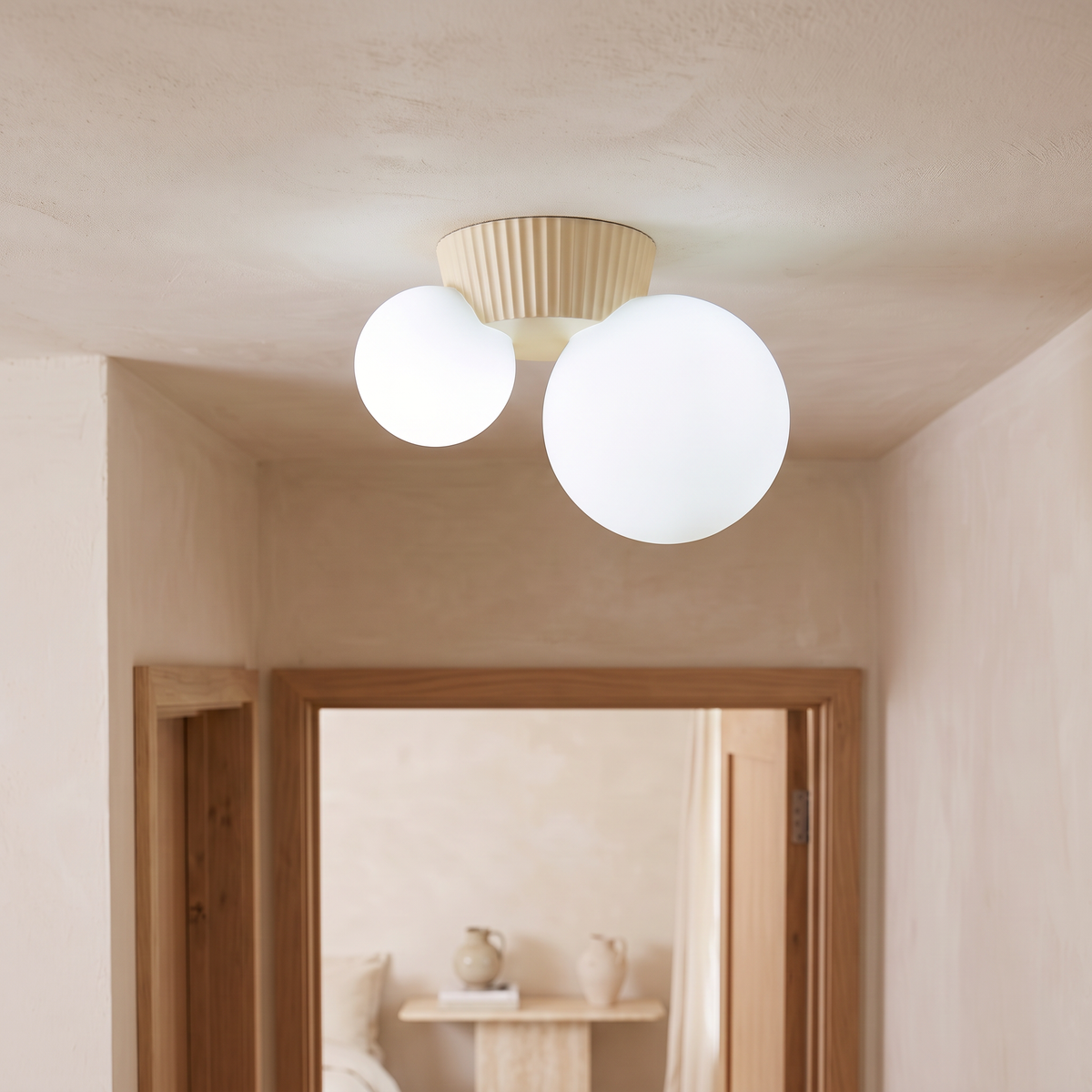 Luméa Frosted Glass Double Globe Ceiling Light
