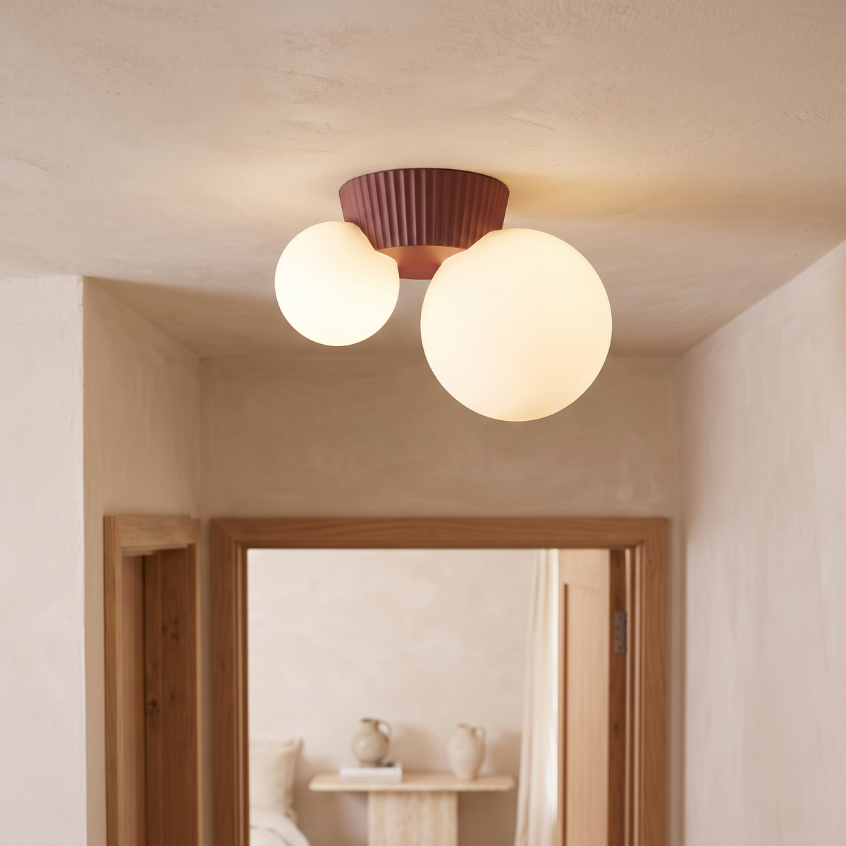 Luméa Frosted Glass Double Globe Ceiling Light