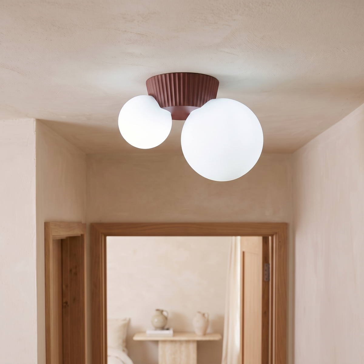 Luméa Frosted Glass Double Globe Ceiling Light