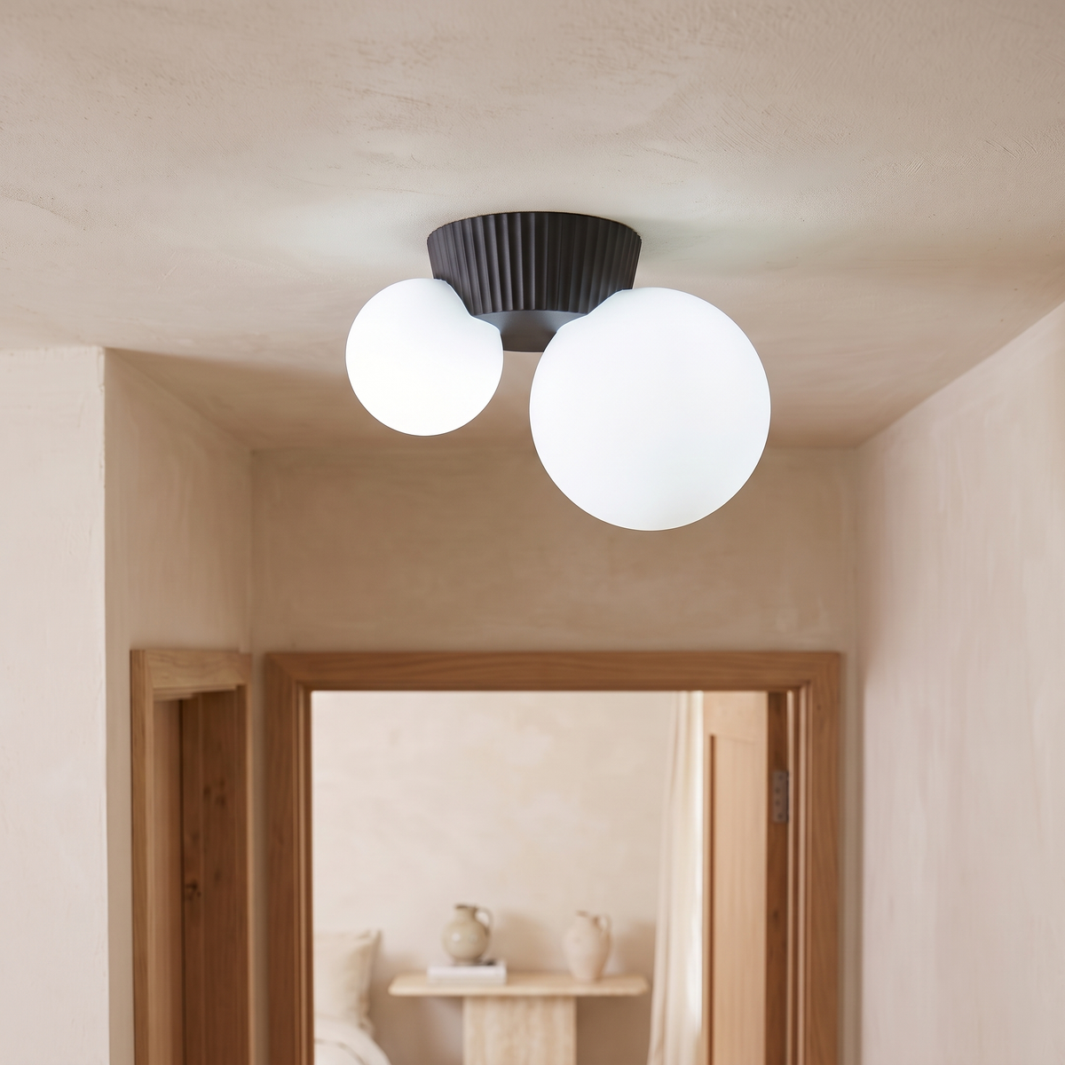 Luméa Frosted Glass Double Globe Ceiling Light