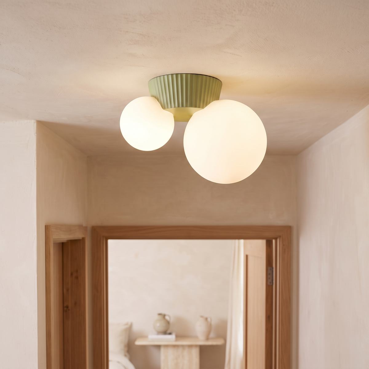 Luméa Frosted Glass Double Globe Ceiling Light