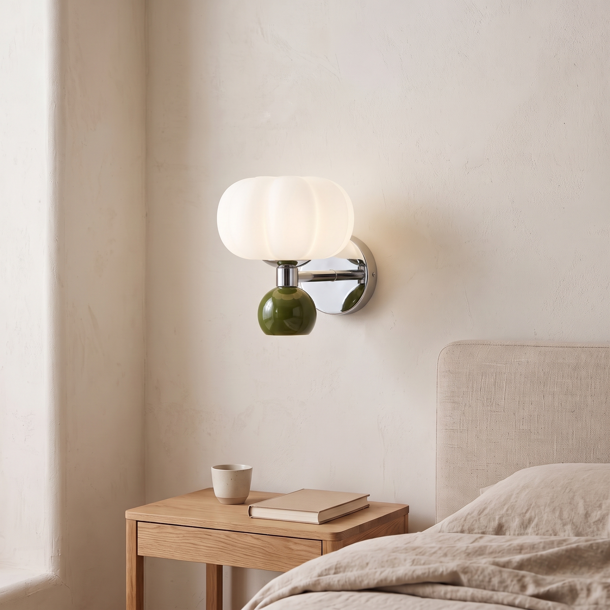 Nell Pumpkin Glass & Resin Wall Light