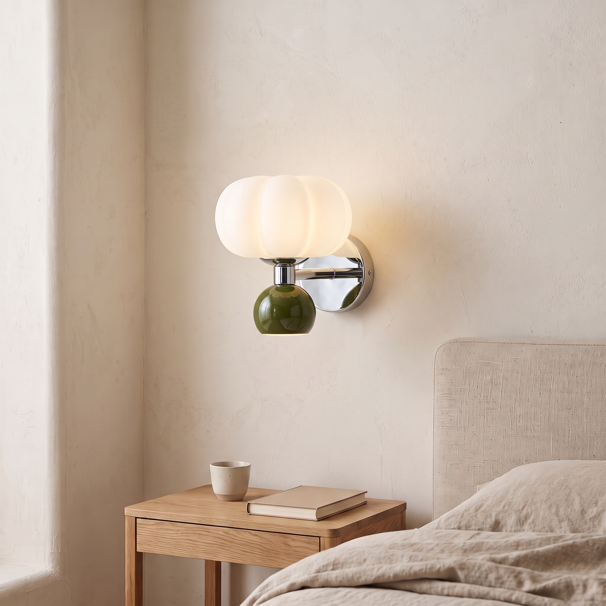 Nell Pumpkin Glass & Resin Wall Light