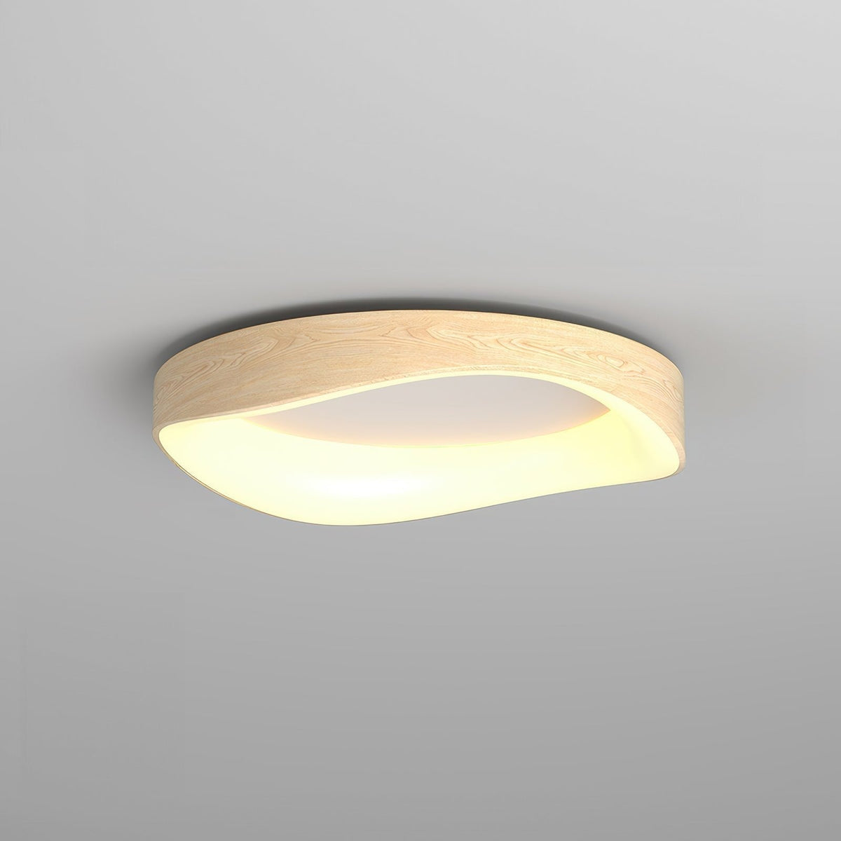 Fenna Wood Grain LED Ceiling Light, 40 or 50cm