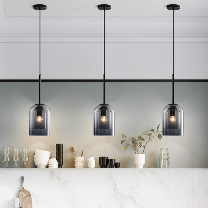 Mica Double Glass Pendant Light