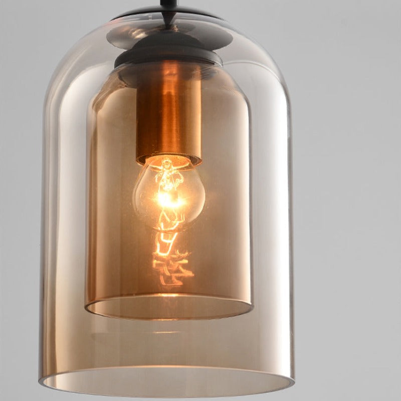 Mica Double Glass Pendant Light