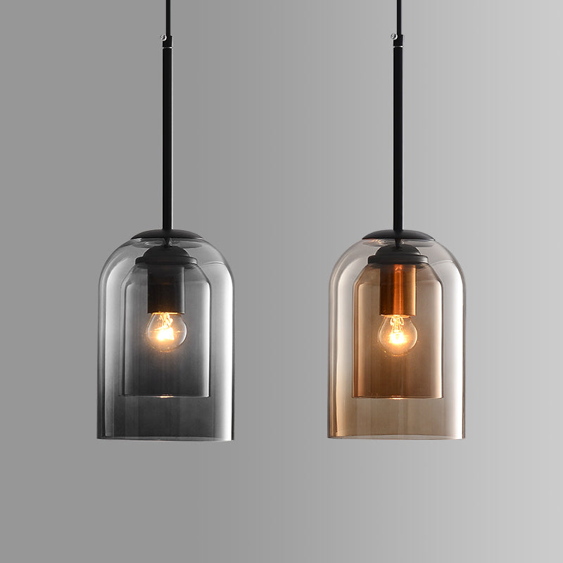 Mica Double Glass Pendant Light