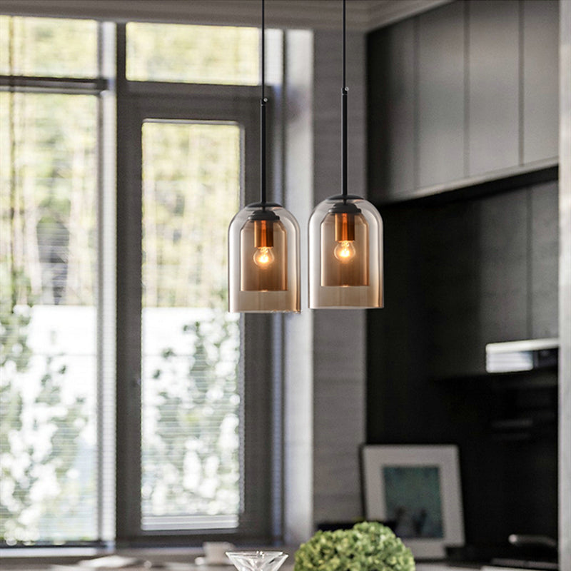 Mica Double Glass Pendant Light