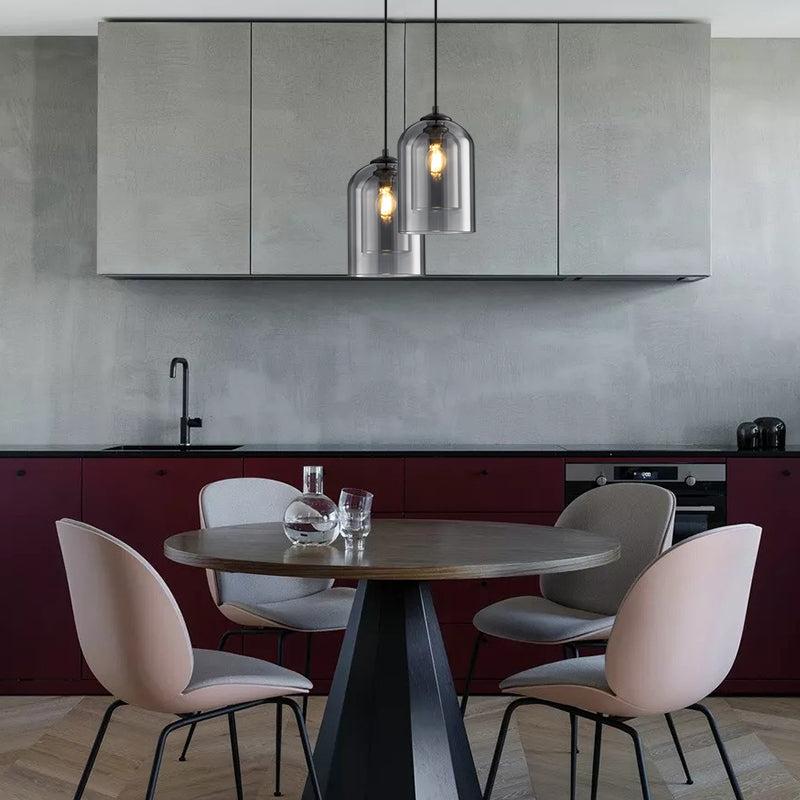 Mica Double Glass Pendant Light