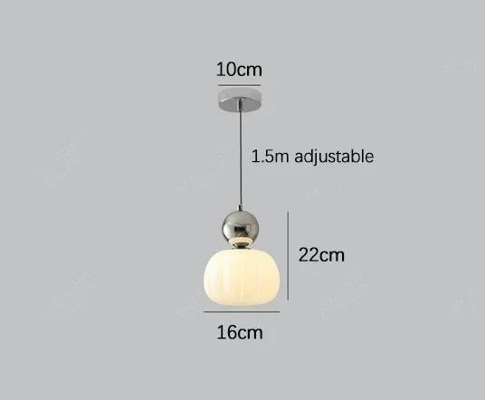 Pumpkin Glass Pendant Light | Single or Triple