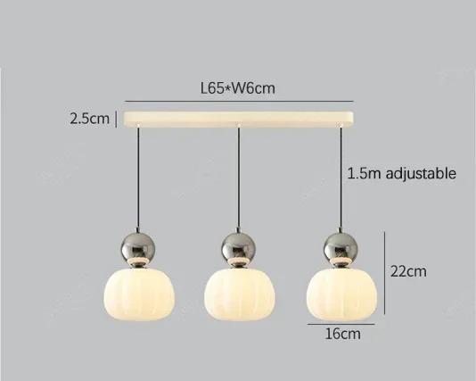 Pumpkin Glass Pendant Light | Single or Triple