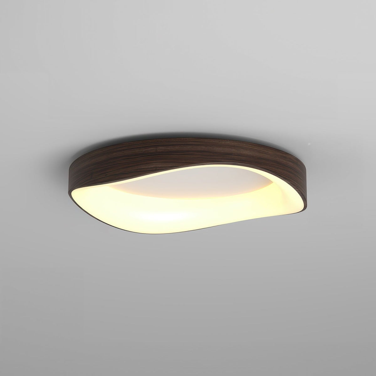 Fenna Wood Grain LED Ceiling Light, 40 or 50cm